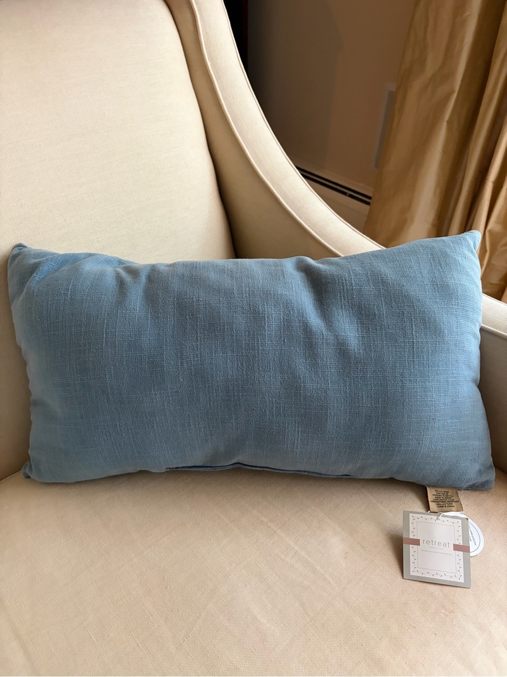 NWT Retreat by Secret Celebrity Denim “Family” Lumbar Pillow - Picture 2 of 4